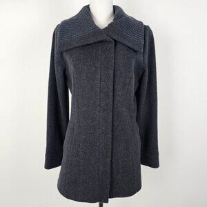 Cole Haan Womens Jacket Knit Full Zip Pockets Wool Cashmere Sz 8. No Belt